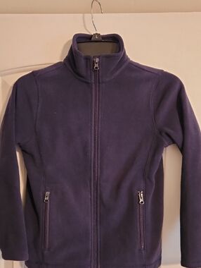 Lands' End Kids Full-Zip Navy Fleece Jacket